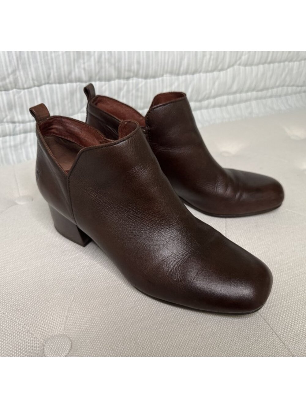 Børn Brown Leather Heeled Shoes / Shooties Women’s 8M